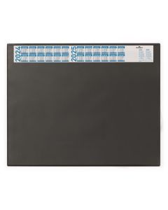 Podložka na stůl, černá, 65 x 52 cm, s ročním kalendářem, transparentní klopa, DURABLE 720401