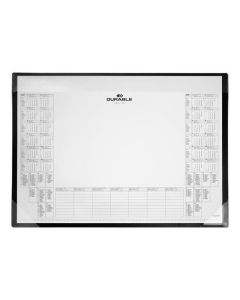 Podložka na stůl, černá, 60 x 43 cm, s ročním kalendářem, DURABLE 729801