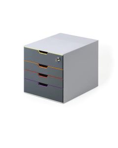 Zásuvkový box "VARICOLOR® SAFE", mix barev, plast,  3+1 uzamykatelná zásuvka, DURABLE