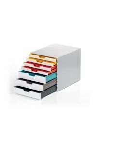 Zásuvkový box "VARICOLOR MIX 7", barevná, plastový, 7 zásuvek, DURABLE 762727