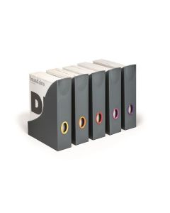 Stojan na časopisy "VARICOLOR", antracitově šedá, 73 mm, plastový, 5 ks / balení, DURABLE 770657