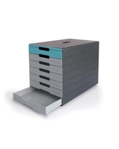 Zásuvkový box "Idealbox pro 7", modrá, plastový, 7 zásuvek, DURABLE 776306