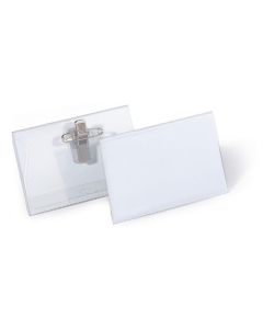 Jmenovka s klipem a zavíracím špendlíkem "Click fold", 54 x 90 mm, DURABLE