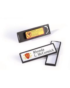 Jmenovka s magnetem "CLIP CARD", černá, 17 x 67 mm, DURABLE 813201
