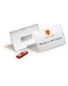 Jmenovka s magnetem "CLICK FOLD", transparentní, 54 x 90 mm, DURABLE 821519