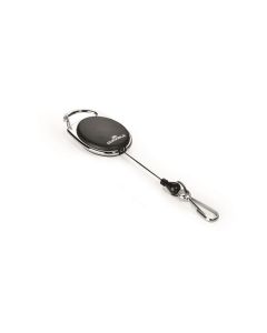 Držák jmenovek "Style", černá, výsuvný, karabina, DURABLE 832701