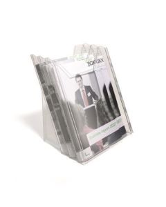 Držák na prospekty  "Combiboxx", transparentní, stolní i na zeď, A4, 3 přihrádky, DURABLE