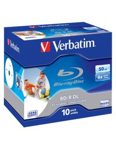 Verbatim BD-R, Dual Layer Printable, 50GB, jewel box, 43735, 6x, cena za 1 ks