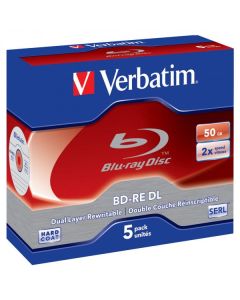 Verbatim BD-RE DL, jewel box, 43760, 2x, 5 ks, pro archivaci dat