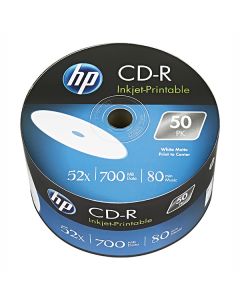 HP CD-R, CRE00070WIP-3, 69301, Printable, 50-pack, 700MB, 52x, 80min., 12cm, bulk, pro archivaci dat