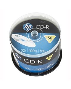 HP CD-R, CRE00017-3, 69307, 50-pack, 700MB, 52x, 80min., 12cm, bez možnosti potisku, spindle, pro archivaci dat
