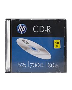 HP CD-R, CRE00085-3, 69310, 10-pack, 700MB, 52x, 80min., 12cm, bez možnosti potisku, slim case, pro archivaci dat
