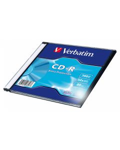 Verbatim CD-R, 43347, DataLife, 1-pack, 700MB, Extra Protection, 52x, 80min., slim box, pro archivaci dat