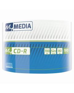 MyMedia CD-R, 69201, 50-pack, 700MB, 52x, 80min., 12cm, bez možnosti potisku, wrap, Standard, pro archivaci dat
