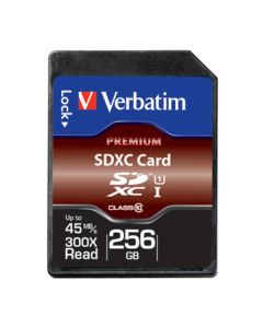 Verbatim paměťová karta Secure Digital Card Premium U1, 256GB, SDXC, 44026, UHS-I U1 (Class 10)