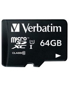 Verbatim paměťová karta Micro Secure Digital Card Premium, 64GB, micro SDXC, 44084, UHS-I U1 (Class 10), s adaptérem