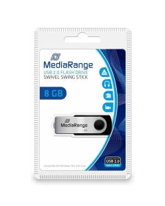 MediaRange USB flash disk, USB USB 2.0, 8GB, černý, MR908, USB-A