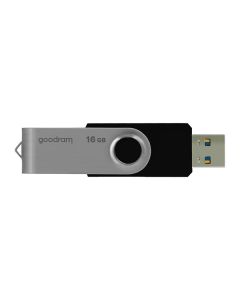 Goodram USB flash disk, USB 3.0, 16GB, UTS3, černý, UTS3-0160K0R11, USB A, s otočnou krytkou