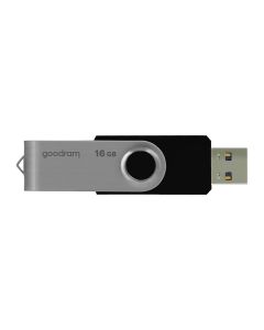 Goodram USB flash disk, USB 2.0, 16GB, UTS2, černý, UTS2-0160K0R11, USB A, s otočnou krytkou