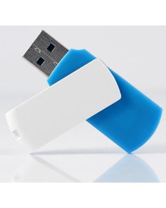 Goodram USB flash disk, USB 2.0, 64GB, UCO2, modrý, UCO2-0640KWR11, USB A, s otočnou krytkou