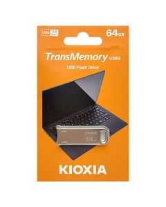 Kioxia USB flash disk, USB 3.0, 64GB, Biwako U366, Biwako U366, stříbrný, LU366S064GG4