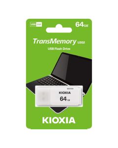 Kioxia USB flash disk, USB 2.0, 64GB, Hayabusa U202, Hayabusa U202, bílý, LU202W064GG4