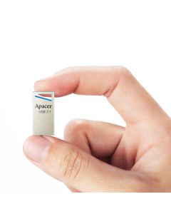 Apacer USB flash disk, USB 3.0, 128GB, AH155, stříbrný, AP128GAH155U-1, USB A, s poutkem