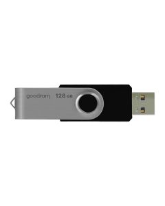 Goodram USB flash disk, USB 2.0, 128GB, UTS2, černý, UTS2-1280K0R11, USB A, s otočnou krytkou