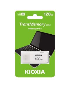 Kioxia USB flash disk, USB 2.0, 128GB, Hayabusa U202, Hayabusa U202, bílý, LU202W128GG4