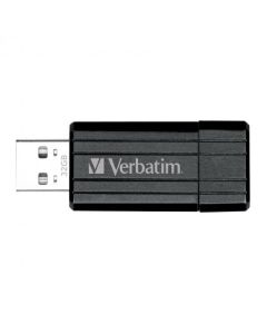 Verbatim USB flash disk, USB 2.0, 32GB, PinStripe, Store N Go, černý, 49064, USB A, s výsuvným konektorem