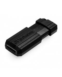 Verbatim USB flash disk, USB 2.0, 64GB, PinStripe, Store N Go, černý, 49065, USB A, s výsuvným konektorem