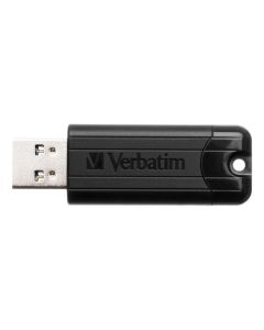 Verbatim USB flash disk, USB 3.0, 64GB, PinStripe, Store N Go, černý, 49318, USB A, s vysuvnym konektorem