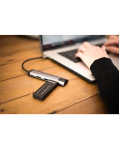 Verbatim USB flash disk, USB 3.0, 128GB, Keypad Secure, černý, 49432, USB C, 256bitové hardwarové šifrování AES, LED indikátor