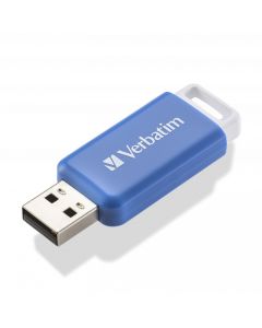 Verbatim USB flash disk, USB 2.0, 64GB, DataBar, modrý, 49455, pro archivaci dat