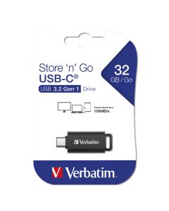 Verbatim USB flash disk, USB-C, 32GB, Store ,n, Go USB-C, černý, 49457, pro archivaci dat