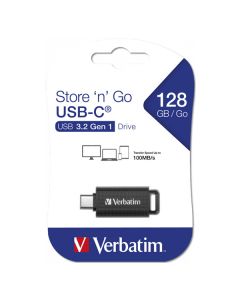 Verbatim USB flash disk, USB-C, 128GB, Store ,n, Go USB-C, černý, 49459, pro archivaci dat