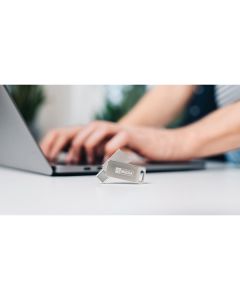 MyMedia MyDual USB 3.2 Gen 1, USB 3.2 Gen 1, 128GB, 69271, stříbrný, 69271, USB A / USB C, s otočnou krytkou