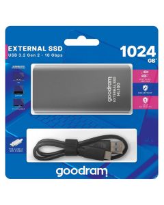 SSD Externí Goodram HL100, SSDPR-HL100-01T, 1000GB, šedý, 2.5", USB-C