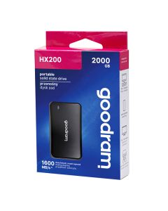 SSD Externí Goodram HX200, SSDPR-HX200-2K0, černý, USB-C