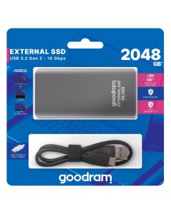SSD Externí Goodram HL100, SSDPR-HL100-02T, 2000GB, šedý, 2.5", USB-C