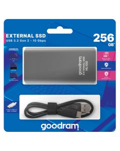 SSD Externí Goodram HL100, SSDPR-HL100-256, 256GB, šedý, 2.5", USB-C