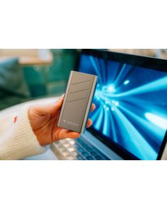 SSD Externí Verbatim TurboMetal SSD, 32022, 2000GB, Nero Backup, Stříbrná, obsahuje USB C, M.2, USB C