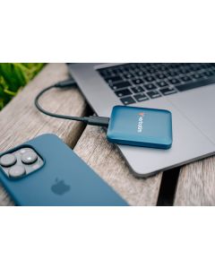 SSD Externí Verbatim SnapBack Magnetic SSD, 32075, 1000GB, Blue Metallic, MagSave, 2x USB C kabel