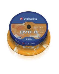 DVD-R 4,7GB, 16x, AZO, Verbatim, 25-cake