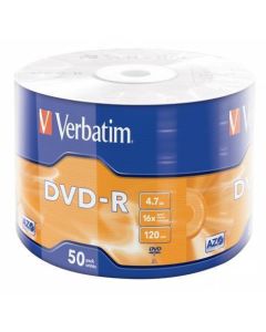 DVD-R 4,7GB, 16x, matné, 50 ks, Verbatim