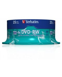DVD-RW, 4,7GB, 4x, Verbatim, 25-cake