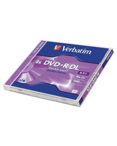 DVD+R DL, 8,5GB, 8x, Verbatim, Double Layer, jewel box