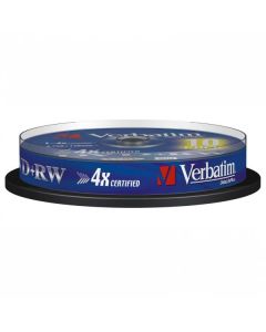 Verbatim DVD+RW, Matt Silver, 43488, 4.7GB, 4x, spindle, 10-pack, bez možnosti potisku, 12cm, pro archivaci dat