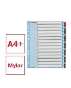 Zesílené rejstříky "Standard", popisovatelná titulní str., mix barev, karton, A4 Maxi, 1-31,