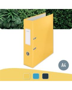 Pákový pořadač "Cosy Soft Touch", matně žlutá, karton, A4, 180°, 80 mm, LEITZ